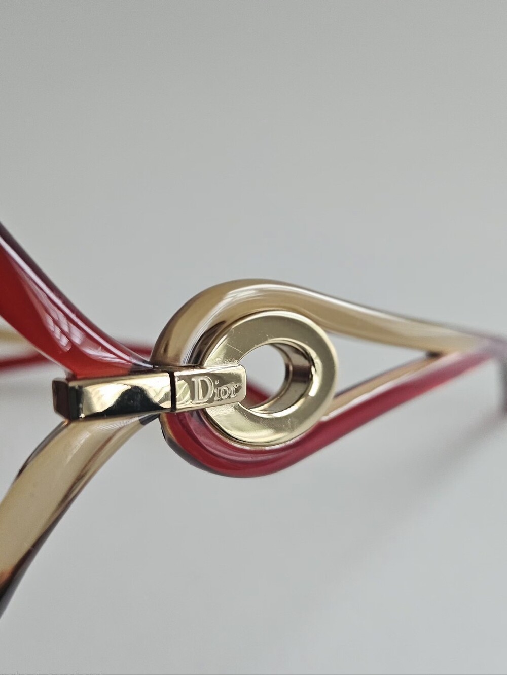 Dior Burgundy & Brown Two-tone Sunglasses - Picture 4 of 15